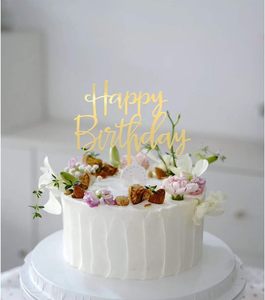 Decorazione per Torta di <span class=keywords><strong>Compleanno</strong></span> in Acrilico Dorato a Specchio, Elegante e Versatile Ornamento per Feste e Ricordo per Celebrazioni Familiari - Product Image 4