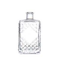 Grosir wiski Gin Vodka Tequila botol kaca desain unik 750ml 700ml botol minuman keras dengan gabus