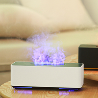 Diffuseur électrique Diffuseur de flamme à sept couleurs Chambre à coucher Humidificateur industriel de bureau Flamme LED Diffuseur d'humidificateur d'arôme volcanique