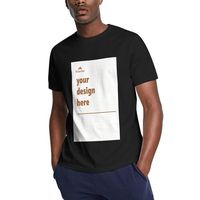 Haute qualité 100% coton 180gsm T-Shirts à la demande POD DTF impression motif solide avant arrière conception transfert de chaleur tissu tricoté