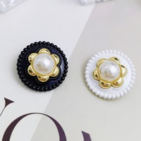 Kancing Logam Mutiara Bunga untuk Jaket Jas Bergaya, Sweater Rajut, Mantel, Aksesoris Bentuk Kancing Dekoratif, Kancing Shank, Kancing Berkaki
