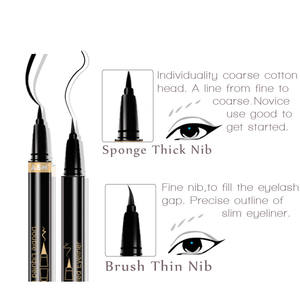 Offre Spéciale Maquillage Eye-Liner OEM MINCE Précis Plume Vegan <span class=keywords><strong>Magique</strong></span> Eyeliner Stylo Adhésif Imperméable À L'eau Cosmétiques Crayon Crayon Noir - Product Image 2