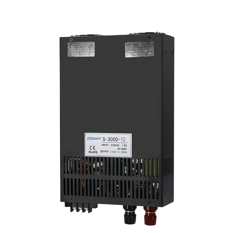 Fonte de alimentação, fonte de alimentação de comutação 12 v S-3000W-12V 12 volts ac dc 250a para equipamentos industriais