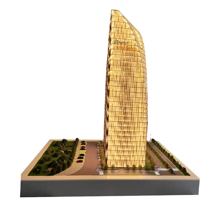 Stampa 3d di edifici in miniatura, modello skycraper