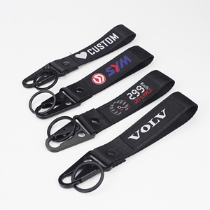 Lanière courte tissée personnalisée pour clés de voiture avec mousqueton tactique - Product Image 4