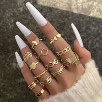 C & J YANYE Multi Pieces Pack All Butterfly Series Opening Adjust Design Niche Love Pearl Fashion Fine Jewelry Women Rings Set
