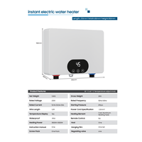 Lavabo con Certificación CE, de Uso Instantáneo, Mini, Compacto, Digital, Ahorrador de Energía, con Pantalla LED, sin Tanque, Eléctrico, para Hotel y Hogar