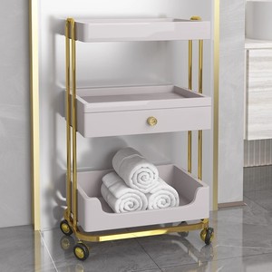 รถเข็นอเนกประสงค์สำหรับร้านเสริมสวย ชั้นวางอุปกรณ์เสริมสวยเคลื่อนที่ รถเข็นสปา รถเข็นทำเล็บ รถเข็นสำหรับมืออาชีพ - Product Image 1