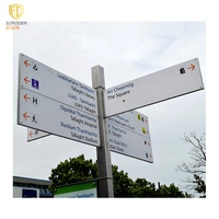 Panneau de signalisation directionnel extérieur en métal personnalisé pour centre commercial, hôtel, parc, zone commerciale