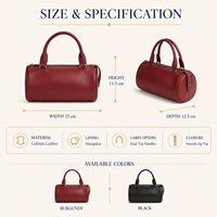 Sac à main en cuir de veau véritable et coton durable, grande capacité, sac à poignée supérieure pour femmes, sac Boston, fermeture éclair, logo personnalisé OEM