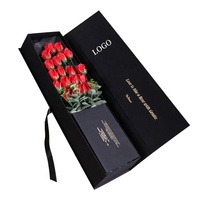 Vente en gros boîte cadeau transparente emballage boîte à fleurs cadeau avec poignée