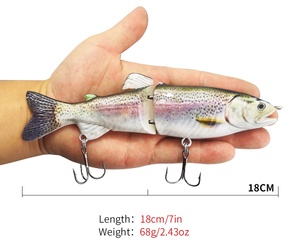 Leurre articulé coulant à enfoncement lent pour la pêche, appât artificiel de type poisson nageur idéal pour la truite, 1 unité - Product Image 4