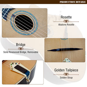 Aiersi-guitarra acústica <span class=keywords><strong>de</strong></span> <span class=keywords><strong>jazz</strong></span>, instrumento <span class=keywords><strong>de</strong></span> regalo para niños, hecho a mano, gypsy, fabricante <span class=keywords><strong>de</strong></span> china, bigginer amigable - Product Image 4