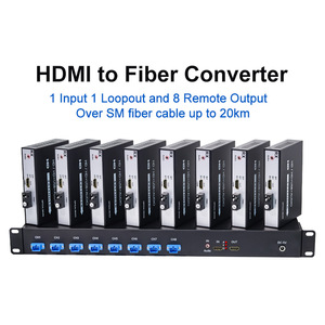 Extenseur <span class=keywords><strong>optique</strong></span> <span class=keywords><strong>HDMI</strong></span> PINWEI 1x8, 1 émetteur 8 récepteurs, transmetteur vidéo <span class=keywords><strong>fibre</strong></span> <span class=keywords><strong>optique</strong></span> 1080P, <span class=keywords><strong>convertisseur</strong></span> <span class=keywords><strong>HDMI</strong></span> vers <span class=keywords><strong>fibre</strong></span> <span class=keywords><strong>optique</strong></span> - Product Image 2