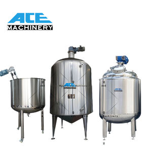 Agitateur de réservoir de mélange en acier inoxydable ACE, système de chauffage, émulsifiant à cisaillement élevé, contrôle automatique pour le lait évaporé (100-2000L) - Product Image 5