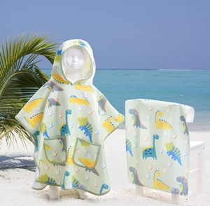 Serviette de plage à capuche pour enfants, personnalisée, à séchage rapide, sans sable, pour le surf - Product Image 1
