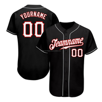 Maillots de baseball d'été personnalisés brodés de haute qualité, respirants, antibactériens, à la mode, entièrement imprimés par sublimation, grandes tailles