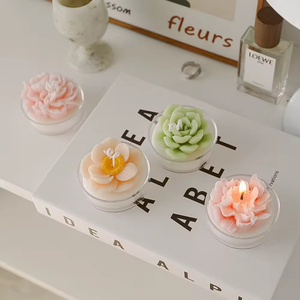 Soy Wax Luxurious Birthday Wedding Christmas Scented Aromatherapy Home Decorative New Flower Glass Jar <b>Candles</b> - Product Image 5