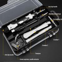 Kit d'outils à vis manuels OEM pour réparation de montres mobiles, démontage manuel, multifonctionnel, en acier inoxydable 304, jeu de tournevis 115-en-1
