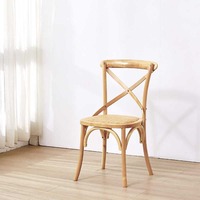 Chaises de salle à manger en rotin empilables modernes à dossier croisé pour événements en plein air, fêtes, hôtels, mariages, banquets, restaurants