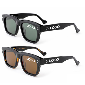 Lunettes <span class=keywords><strong>de</strong></span> <span class=keywords><strong>soleil</strong></span> <span class=keywords><strong>de</strong></span> luxe 2026 pour femmes, personnalisables avec logo, monture carrée noire, en acétate polarisé pour hommes, à prix abordable - Product Image 3