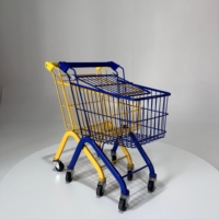 Chariot de courses pliable en maille pour enfants, léger, en plastique de haute qualité, 4 roues, plaqué zinc, logo personnalisé, OEM