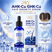Sérum capillaire double peptide AHK-Cu GHK-Cu, marque privée, soin quotidien léger pour un cuir chevelu nourri et des cheveux d'apparence plus volumineuse, 30 ml