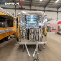 Remorque mobile de restauration rapide en acier inoxydable poli miroir pour boulangerie et hot-dogs, fournitures pour petits commerces alimentaires, à vendre en Chine