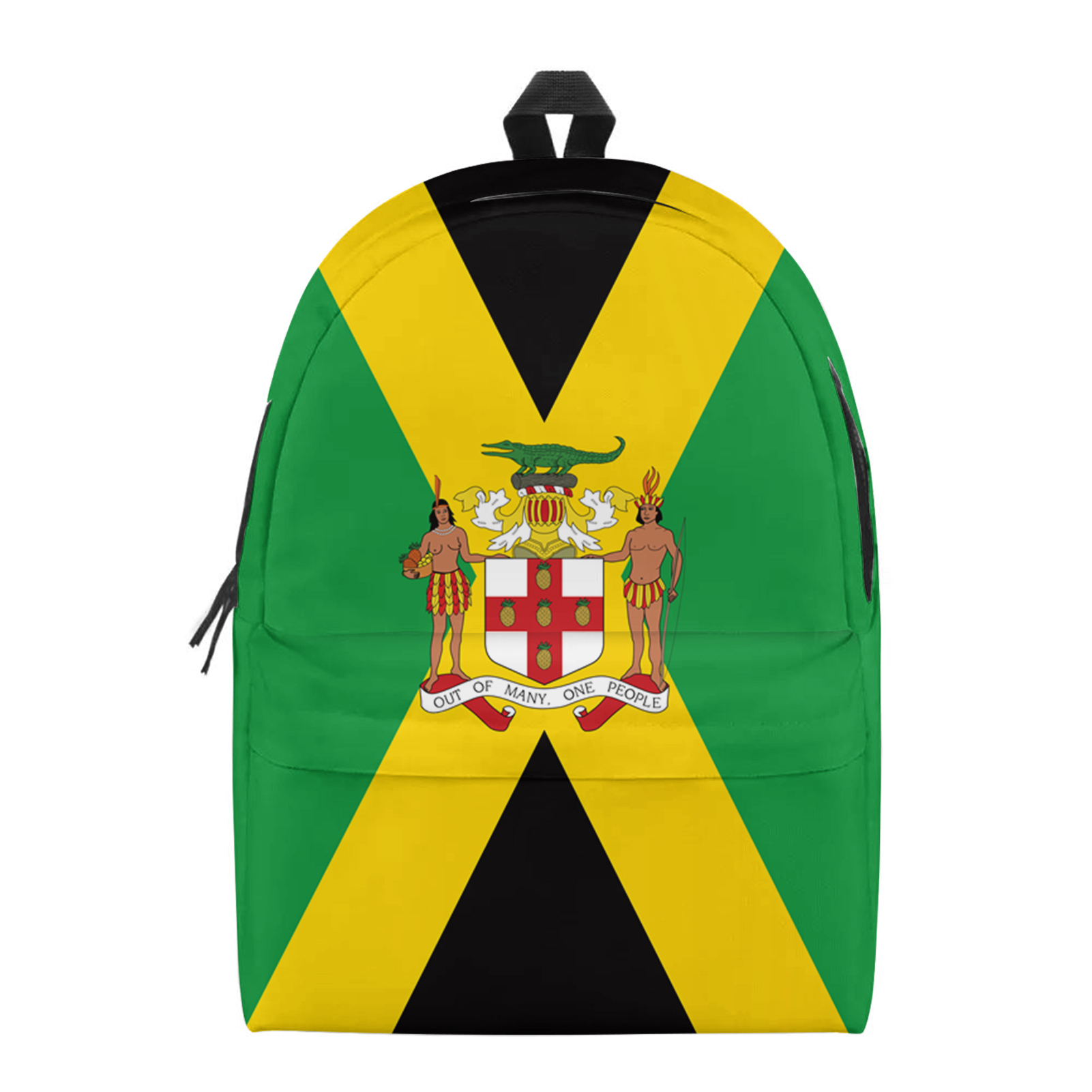 Jamaica Flag Letter National Symbols Ethnic Pattern Backpack