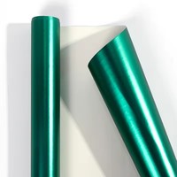 Papier d'emballage de luxe métallisé imprimé pour bouquets de fleurs, de haute qualité, en gros, pour la Saint-Valentin coréenne