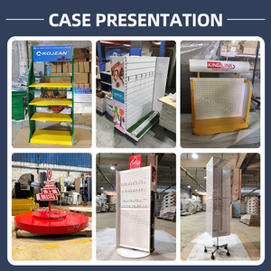 YX đen hiện đại xoay sắt khuyến mãi Rack hiển thị với móc & kệ siêu thị có thể điều chỉnh cho các cửa hàng bán lẻ nhà cung cấp hiển thị - Product Image 3