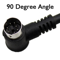 Maßgefertigtes 90-Grad-Rechtwinkliges L-förmiges S-Video-Stecker-zu-Stecker PVC-Geflecht 7-Pin Mini-Din Verlängerungskabel für STB