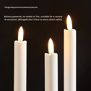 <span class=keywords><strong>Led</strong></span> nến ánh sáng 2 * AAA pin nhựa côn ánh sáng ấm áp với flicking <span class=keywords><strong>LED</strong></span> NẾN với 10 phím hẹn giờ từ xa hoạt động cho món quà - Product Image 4