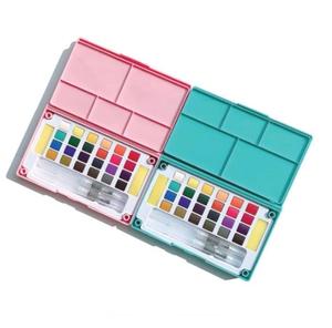 สีน้ำแบบเค้ก 24 สี สำหรับศิลปิน เด็ก และผู้เริ่มต้น ฝึกวาดภาพบนผืนผ้าใบ ขนาด 5 มล. - Product Image 2
