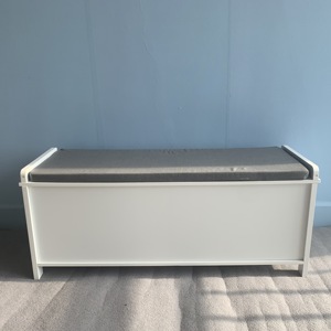 Ghế Giày Lối Vào Có Chỗ Để Đồ & Ghế Ngồi, Ghế Dài Lối Vào Có Đệm, Đồ Nội Thất Tủ Giày, Màu Xám - Product Image 3