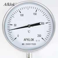 Haute qualité pour mesurer la température en acier inoxydable 304 connexion arrière DN100 thermomètres industriels de laboratoire