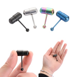 Barra Vibradora para Lengua con Batería, Piercing Corporal de Acero Inoxidable 316L, Masaje de Choque - Product Image 3