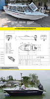 ZM TECH Bateau de plaisance de luxe en alliage d'aluminium, petit bateau d'assaut, bateau de pêche individuel pour activités de plein air et observation de la rivière