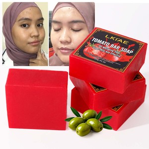 Jabón Artesanal <span class=keywords><strong>de</strong></span> Tomate Orgánico, Nutritivo, Limpiador, Antioxidante y que Mejora la Elasticidad <span class=keywords><strong>de</strong></span> la Piel, para Piel Asiática - Product Image 2