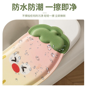 EVA Waterproof Toilet Seat Cover With Handle For Home Use Strong Waterproof Four Seasons - Product Image 4