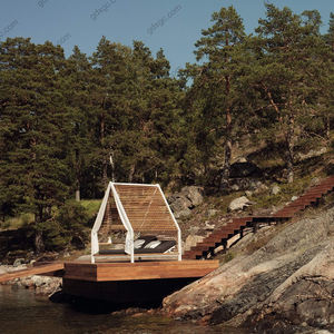 Patio extérieur Lit <span class=keywords><strong>de</strong></span> repos en aluminium Chaise longue <span class=keywords><strong>de</strong></span> luxe Canapé-lit <span class=keywords><strong>de</strong></span> plage Convene Double Garden Modular Sun Lounger - Product Image 6