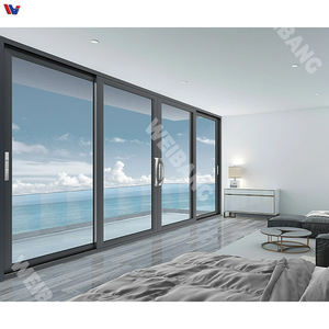 Porte intérieure/extérieure en verre trempé en alliage d'aluminium moderne anti-rayures pour couloir de bureau à fort trafic - Product Image 3