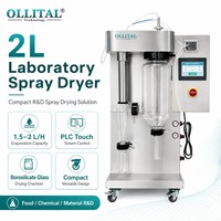Machine de séchage par pulvérisation Ollital 2L/H avec tour en verre et contrôle PLC pour le test de poudre de café instantané