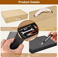 Boîte d'expédition antistatique en carton et mousse avec étiquette sécurisée pour ordinateurs portables, électroniques, drones, appareils photo et outils