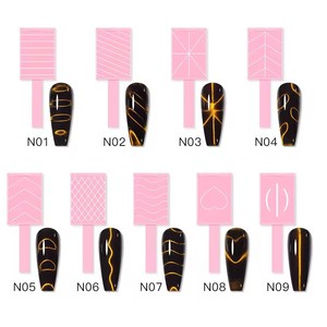 Imán para Uñas con Efecto Ojo de Gato, Herramienta 3D para Arte de Uñas, Imán para Esmalte de Uñas UV, Líneas, Trazos, Cruces, Hojas, Ondas, Corazones - Product Image 4