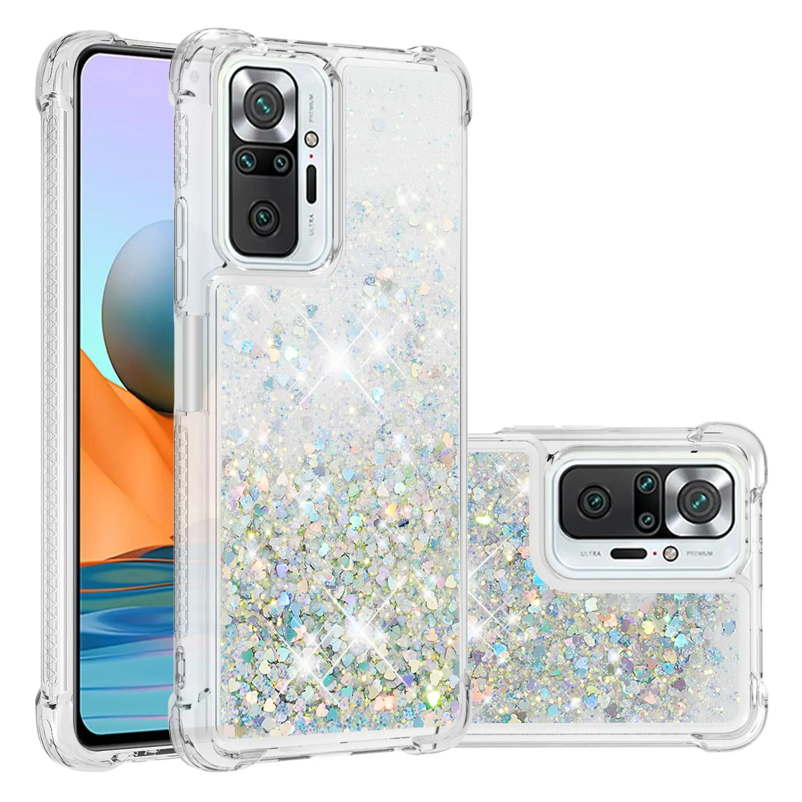 Luxury Gradient Glitter Star Phone Case For Redmi 10 Note 10 pro Max 10s 9s Note9 8 Pro 7A 6A Transparent Soft Back Cover