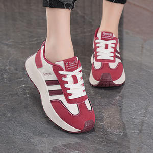 Nouvelles chaussures pour femmes F7127, respirantes, style coréen, polyvalentes, à semelle épaisse, rehaussantes, chaussures de sport décontractées, chaussures de papa pour femmes - Product Image 4