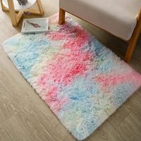 Arc-en-Couleur En Peluche Fourrure Douce Maison Enfants Shaggy Tapis Tapis Super Doux Chambre Tapis