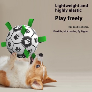 Toptan özel köpek futbol topu çevre dostu dayanıklı çiğnemek oyuncak agresif Chewers Fetch eğitim Pet malzemeleri için - Product Image 4