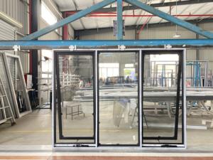 Vente en gros Premium aluminium fenêtre rupture thermique grand auvent vent contreventement avec Flyscreen Style - Product Image 4